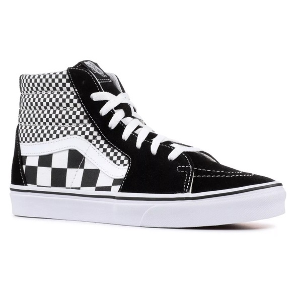 Vans Other - Vans sk8-hi mix checker black white sneaker shoes